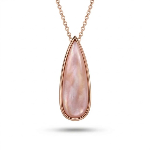 [10078] Bliss colgante gota (Acero baño de oro rosa, Rosa)