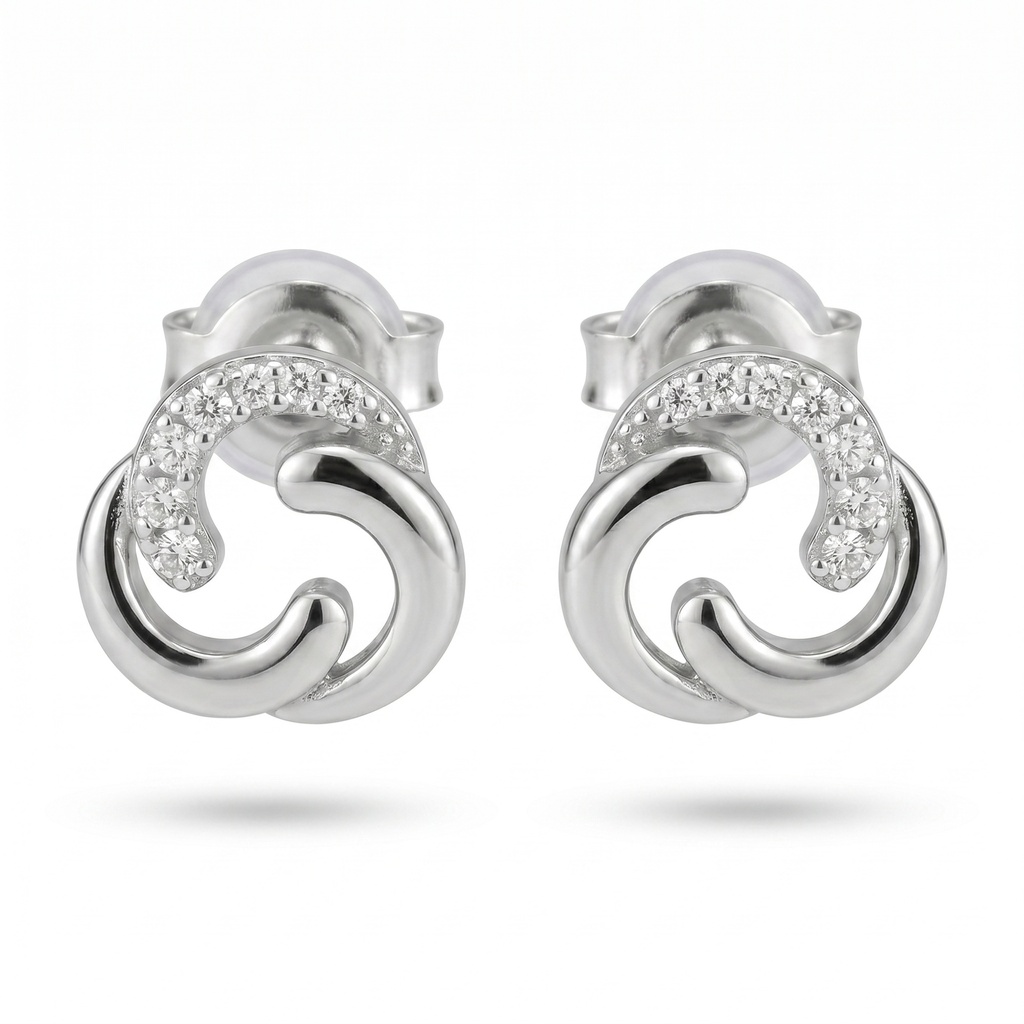 Dream pendientes trébol circonia