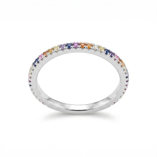 [10317] Shimmer anillo línea multicolor (7)