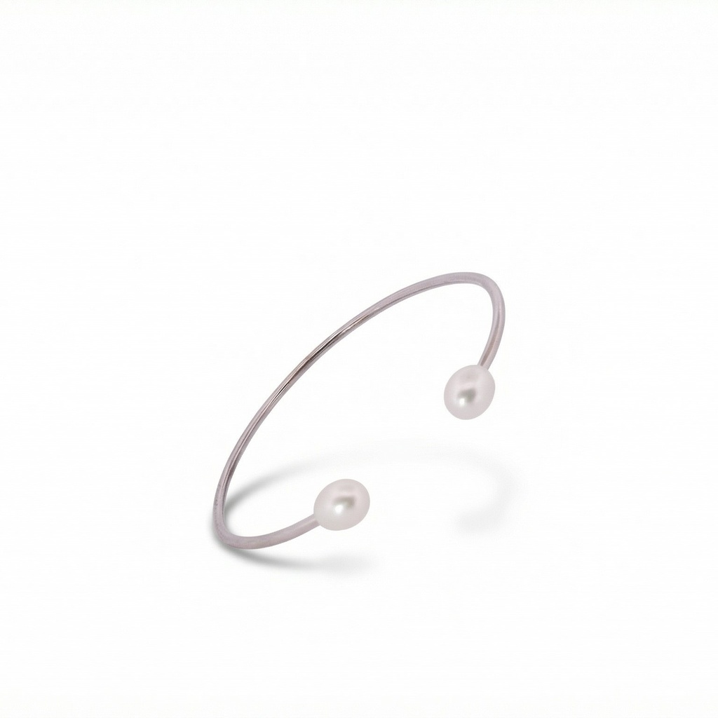 Celeste pulsera perla oval