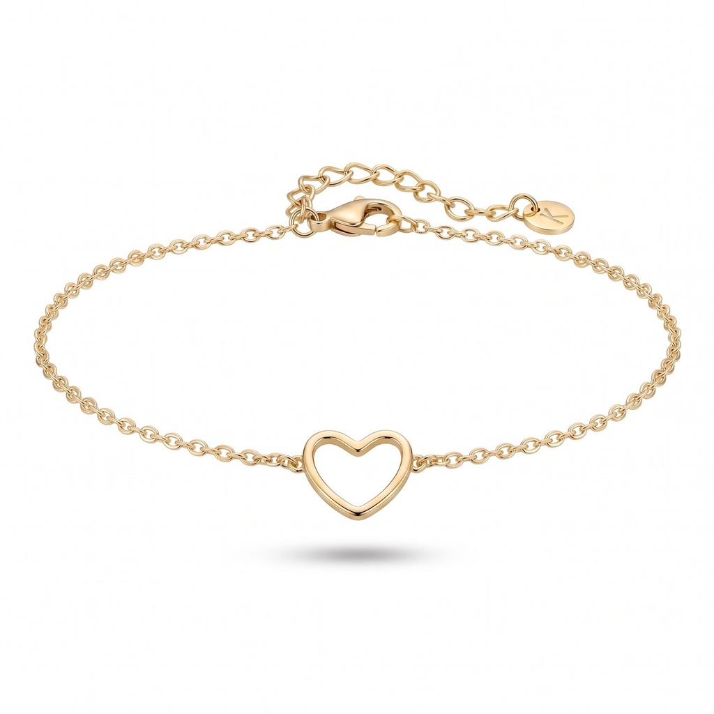 Serenity pulsera corazón dorado