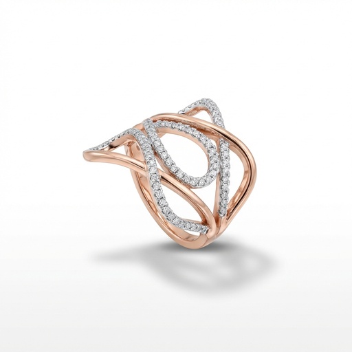 [10615] Lyric anillo ondas rosa plata (7)
