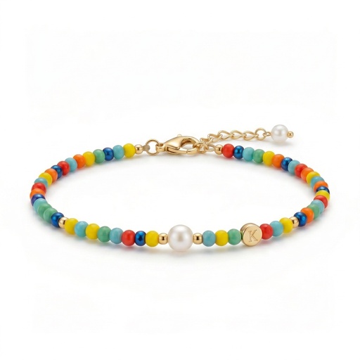 [10588] Glimmer pulsera (Multicolor verde)