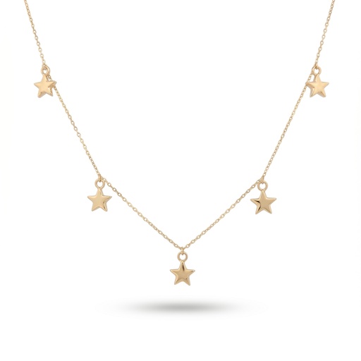[10661] Serenity collar estrellas llenas doradas