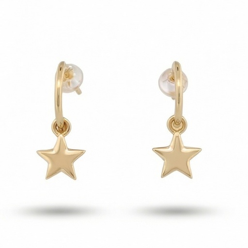 [10660] Serenity pendientes estrellas llenas doradas